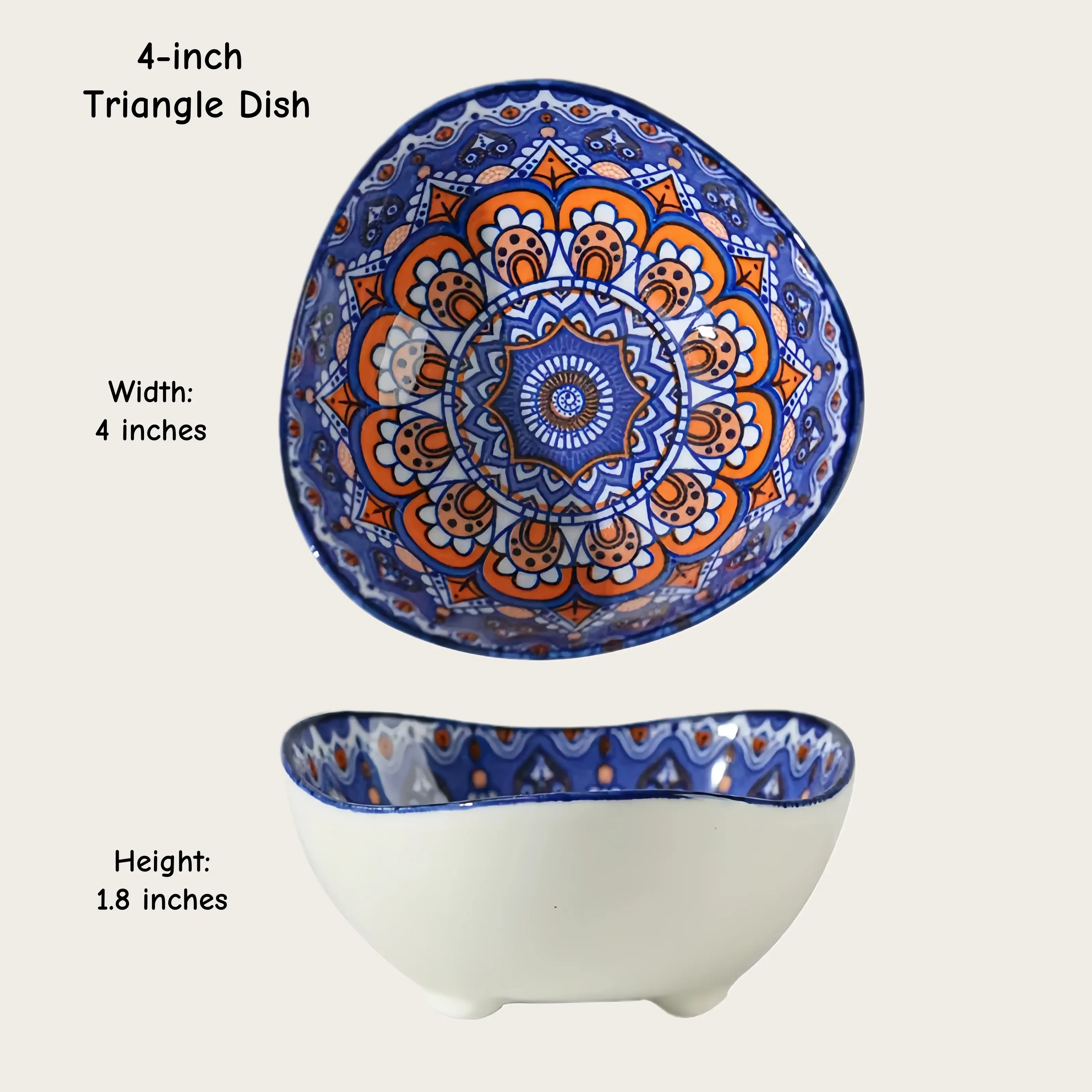 Otterware - Vente Bols à condiments/sauces - Plats à trempette en céramique style marocain (6 styles)16