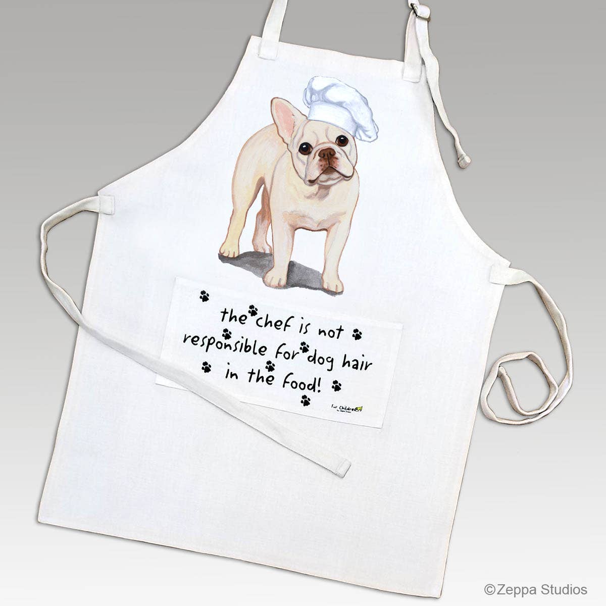 Zeppa Studios - Wholesale Apron - French Bulldog Creme Apron1