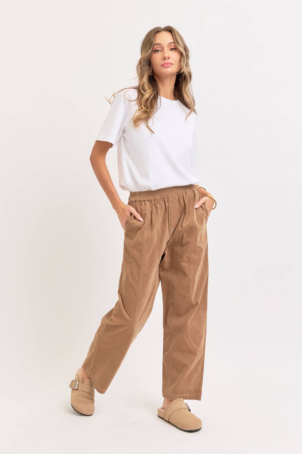 Sweet Lovely by Jen - Wholesale Pants - Women's - EASY CASUAL EVERYDAY PULL-ON RELAXED  CORDUROY PANTS 25