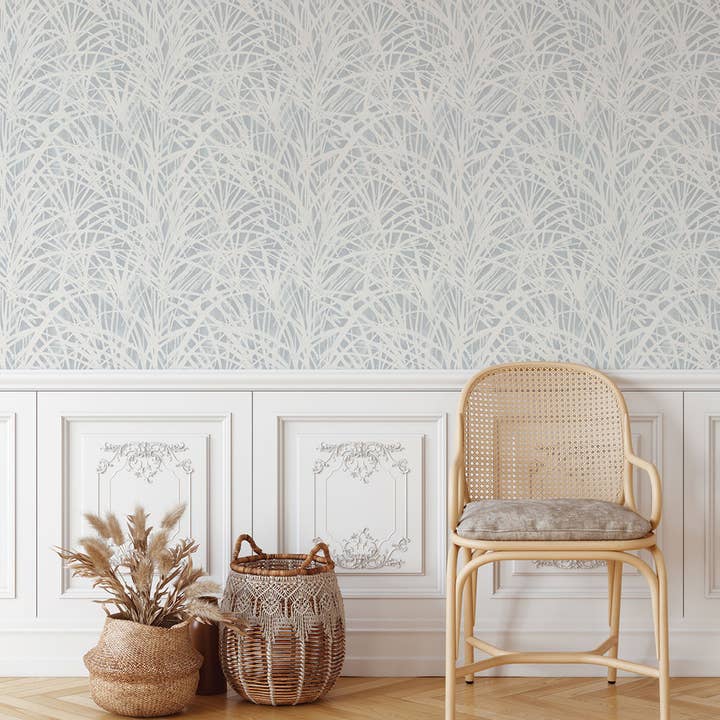 Tempaper & Co ® - Wholesale Wallpaper - Grassroots Blue Peel and Stick Wallpaper, 28 sq. ft.2
