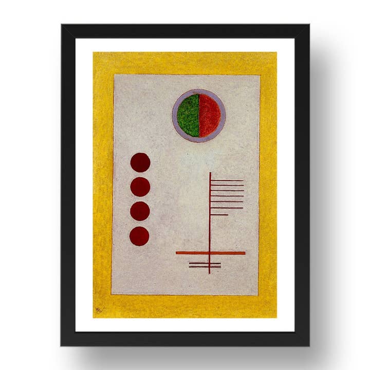Onbuigzaam 1929 door Wassily Kandinsky, 17x13" lijst voor wholesale door PERIOD PRINTS