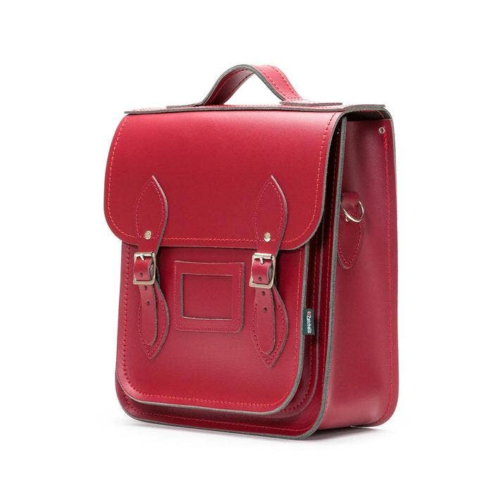 Zatchels - Vente Sac à dos – femme - Sac à dos de ville en cuir fait main - Oxblood - Petit1