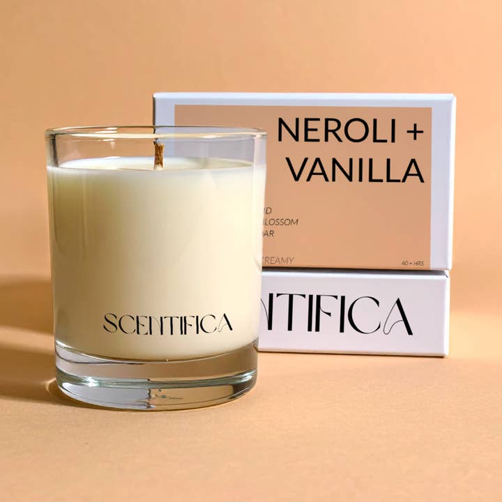 Neroli + Vanilla Soy Candle for wholesale by Scentifica