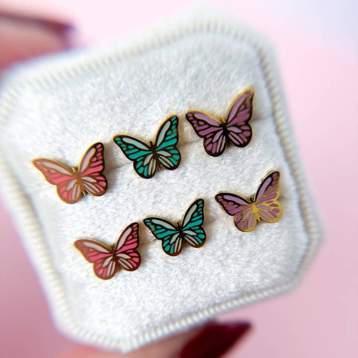 Butterfly Stud Earrings for wholesale by Desert Peach