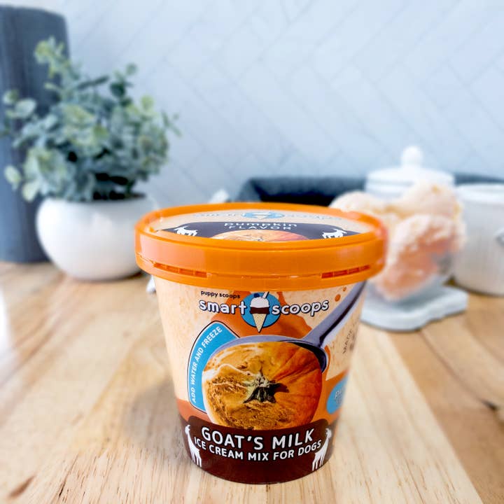 Puppy Cake LLC - Vente Friandises – chien - Mélange pour crème glacée au lait de chèvre Smart Scoops - Citrouille 6.15.25 exp