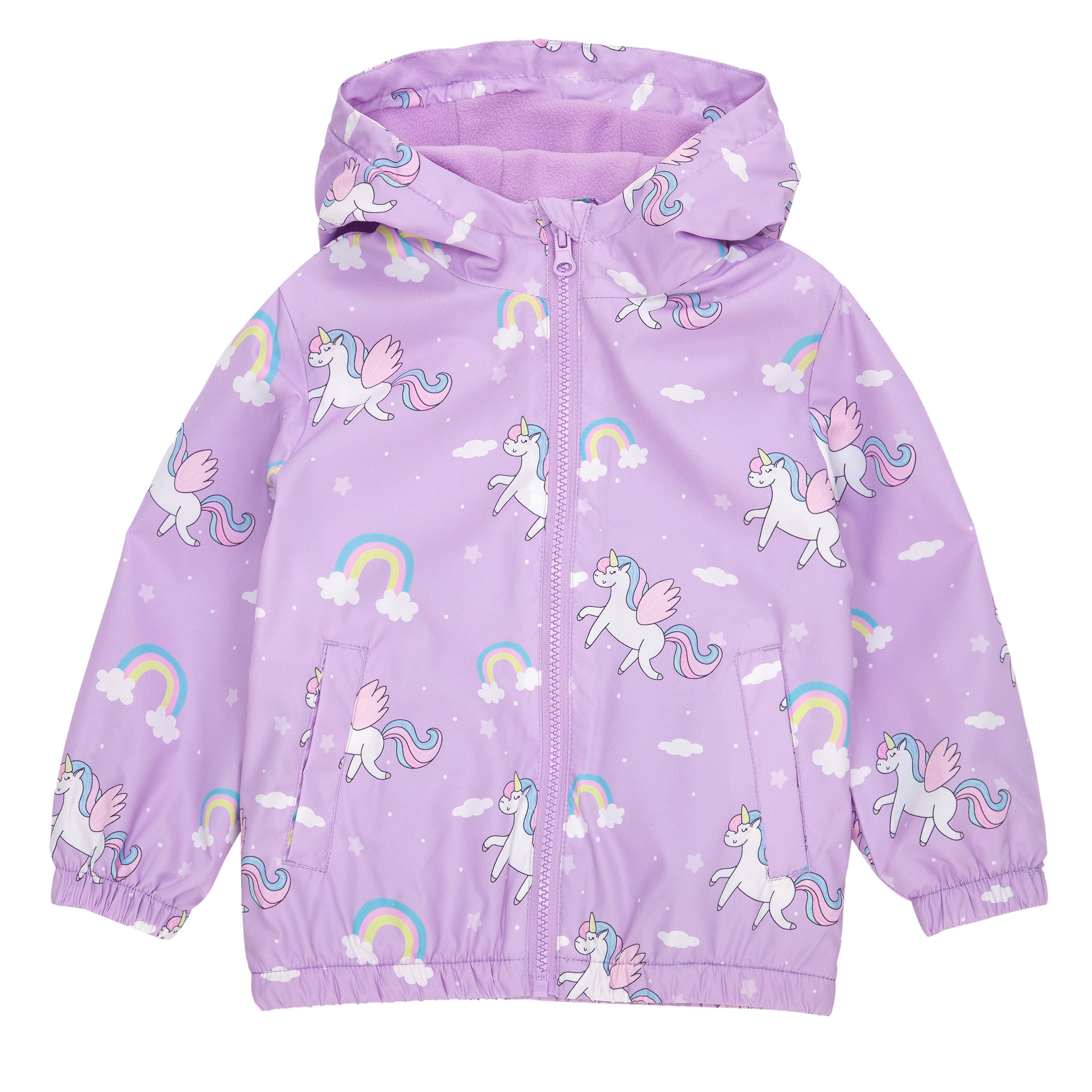 Rokka & Rolla - Wholesale Windbreaker - Kids - Toddler Girls' Fleece Lined Windbreaker Rain Jacket0