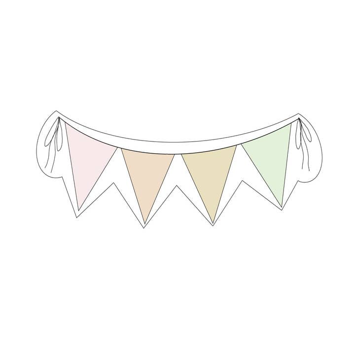 Triangle Banner for wholesale by Maison’s Custom Cutters