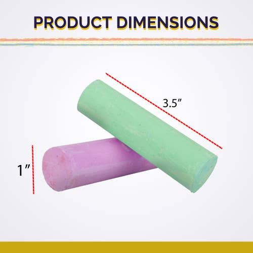 The Toy Group - Wholesale Chalk - 48 PCS Washable Sidewalk Chalks Set Non-Toxic Jumbo Chalk5