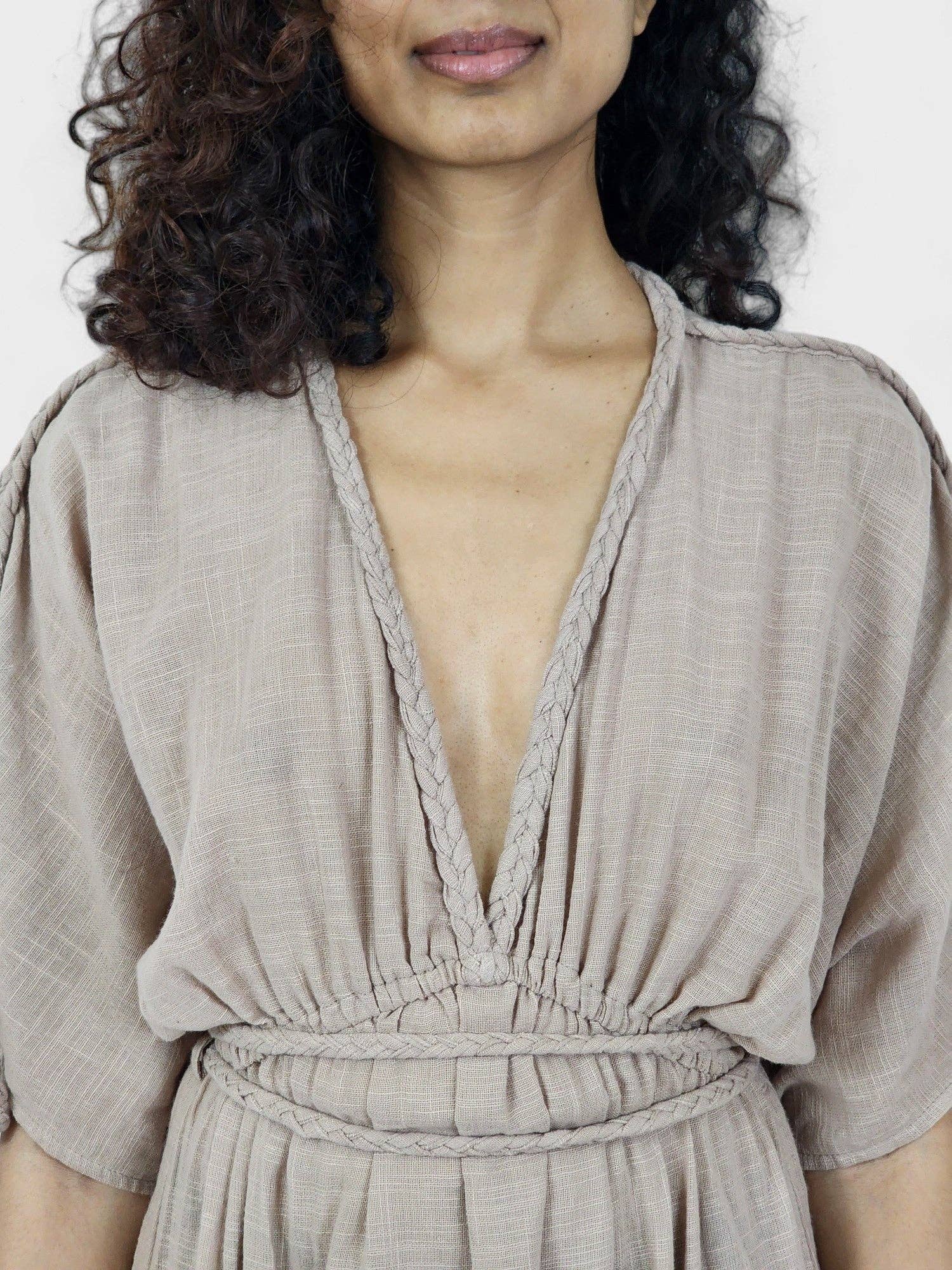 Sacred Ceremony - Wholesale Dress - Women's - Dusty Rose Organic Cotton Rope Goddess Maxi Dress12