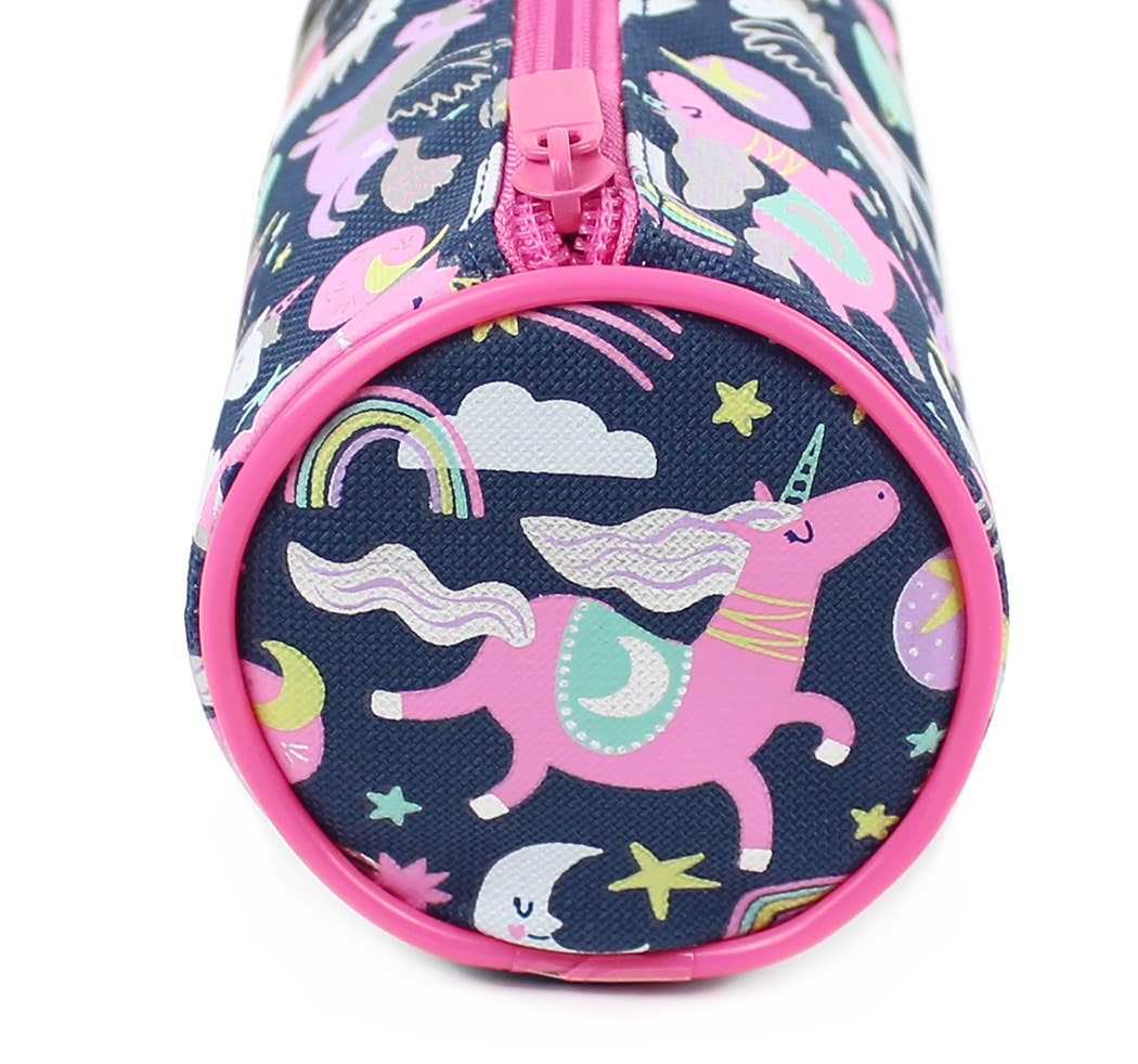 Powell Creative Products Ltd - Wholesale Pencil Case/Pouch - Pencil Case for Girls and Kids Unicorn Navy Pencil Barrel3