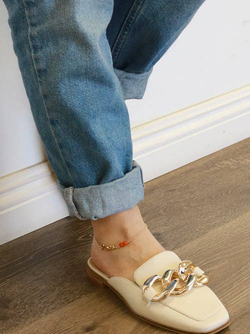 CCOCCI – wholesale Lågskor/mockasiner – Dam – SHEENA-05 SLIP-ON LOAFER MED KEDJA