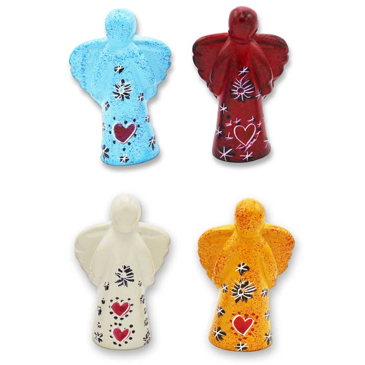 Tvålfatsänglar i hjärtform, set om 12 i 4 färger för wholesale av JOJO Geschenke