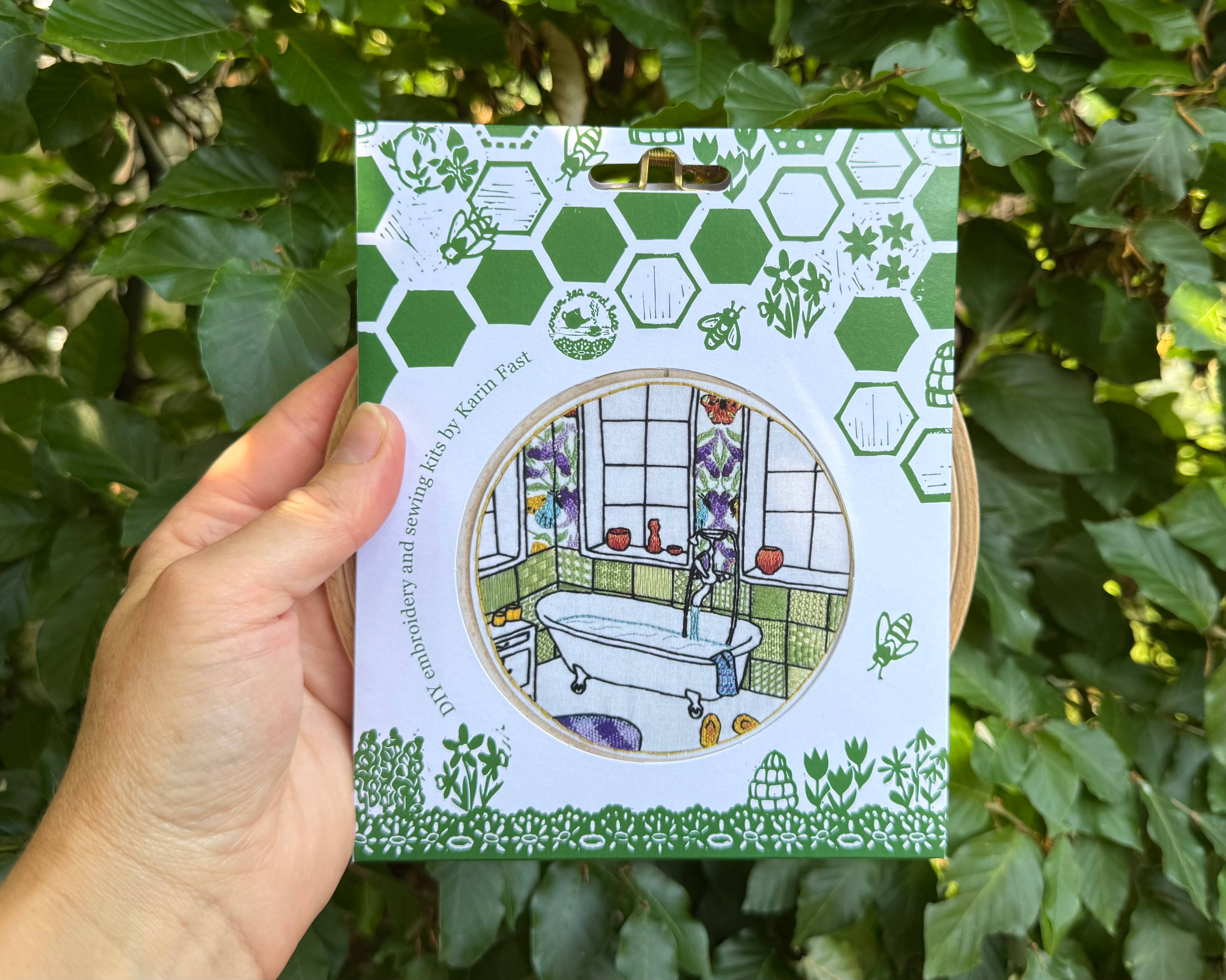 Cream Tea and Lace - Wholesale Embroidery/Cross Stitch Supplies - embroidery kit bathroom, interior design modern hoop art11