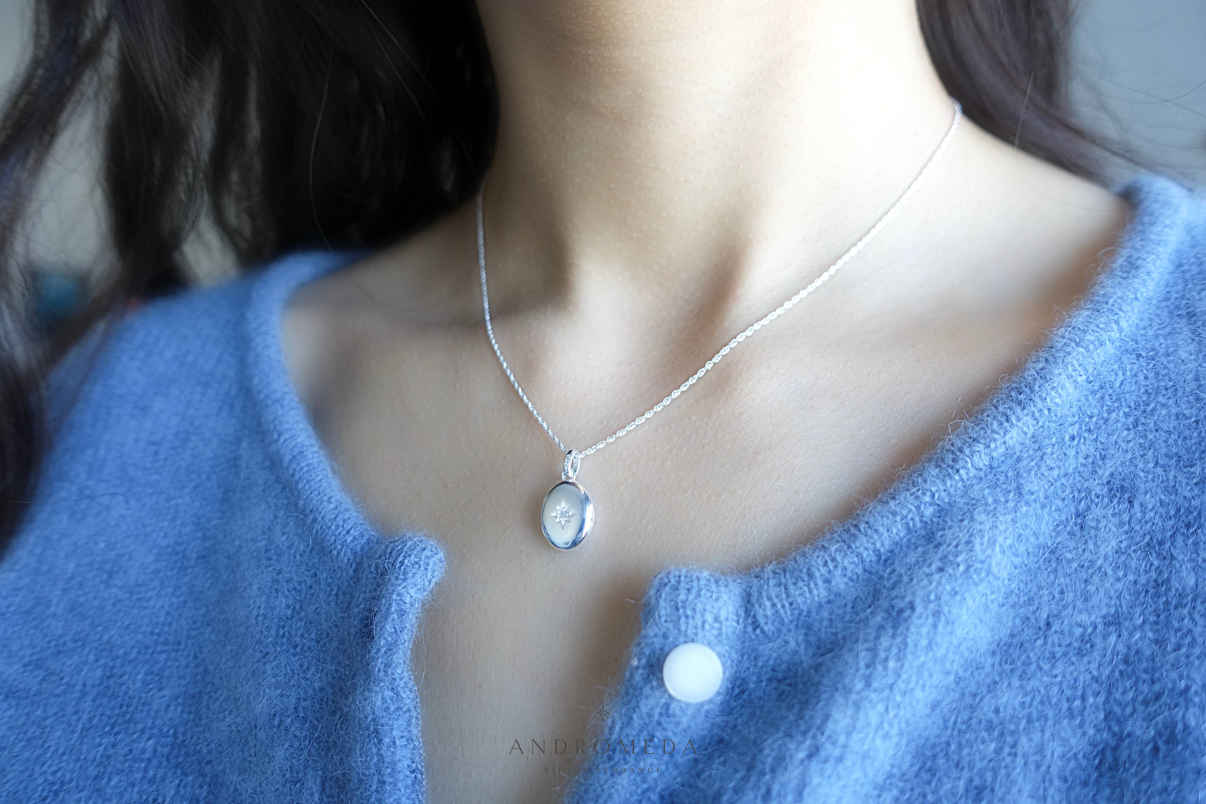 Andromeda Bijoux - Wholesale Locket Necklace - North Star Locket & Italian Sterling Silver Chain1