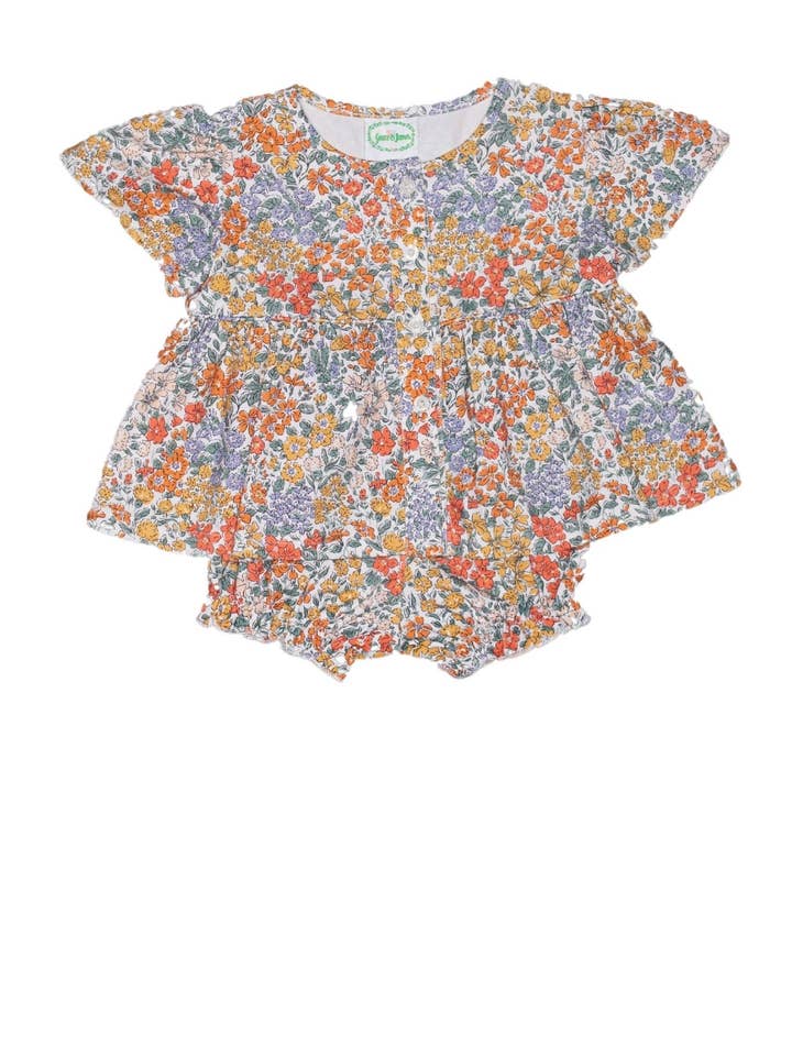 Harper Floral Diaper Set - SAMPLE for wholesale by Grace and James Kids