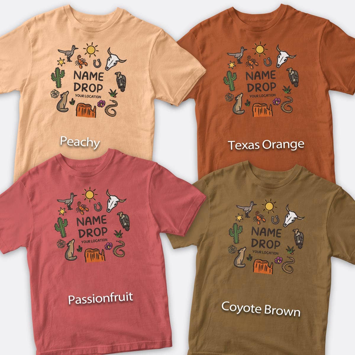 RetroPlanet - Wholesale Screen Printed T-Shirt - Kids - Desert Doodles Icons Name Drop Youth T-Shirt XS-XL9