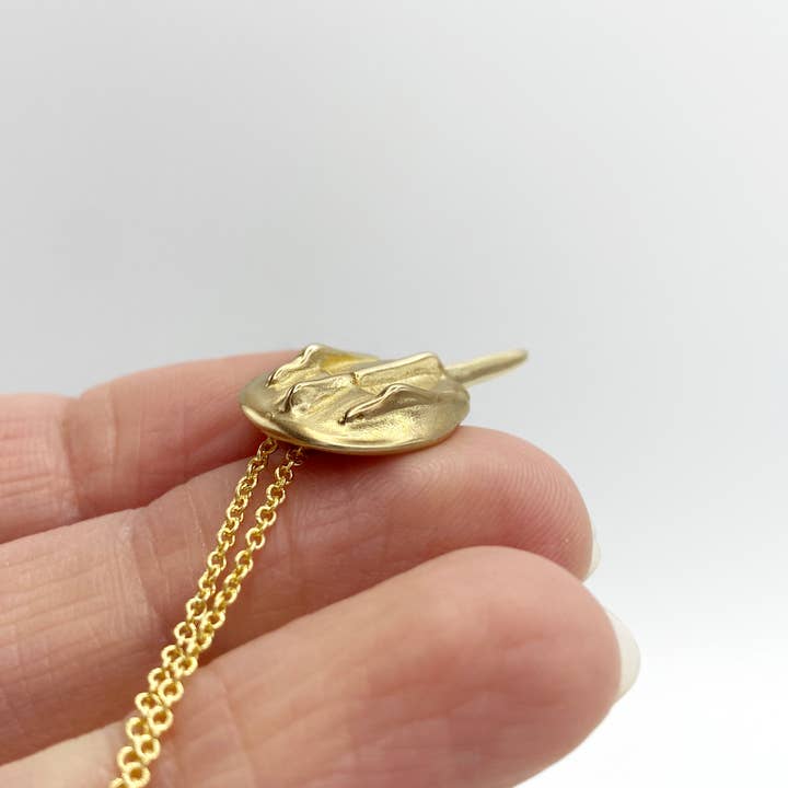 Blue Dot Jewelry - Wholesale Pendant/Charm Necklace - Bronze Horseshoe Crab Necklace1