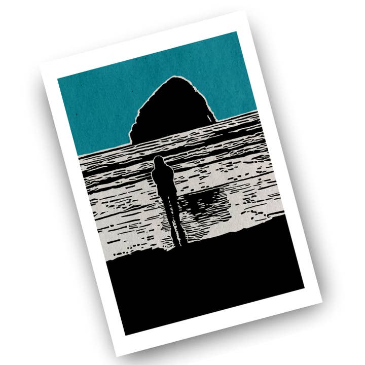 Seastack Sunset Art Print for wholesale by PrintsOnTheTrail