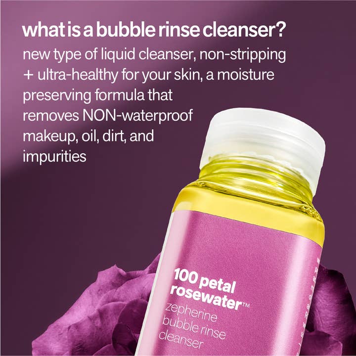 Plant Beauty Distillery - Wholesale Facial Cleanser - 100 Petal Rosewater Zepherine Bubble Rinse Cleanser