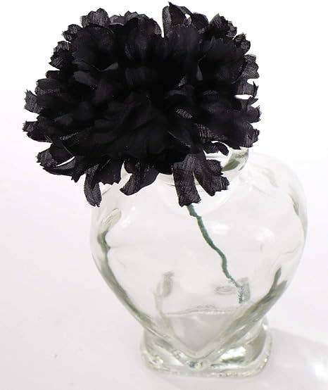 Larksilk - Wholesale Artificial Flowers - 100-Pack Black Silk Carnation Picks, For Weddings & Decor1