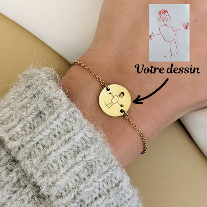 Bliche - Venta al por mayor Pulseras de abalorios/colgantes - Pulsera con diseño grabado