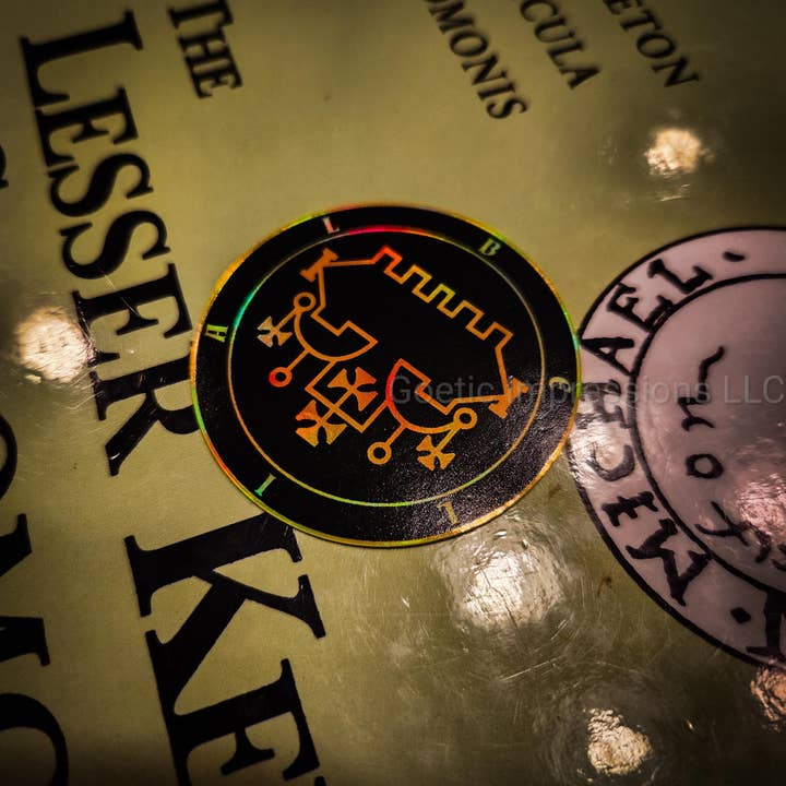 Goetic Impressions - Wholesale Sticker - Belial Sigil Holographic Sticker2