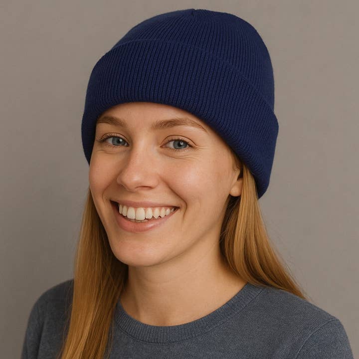 AK Brand - Wholesale Beanie – Women's - Satin Lined Knit Beanie Hat with Folded Cuff for Hair Protection14