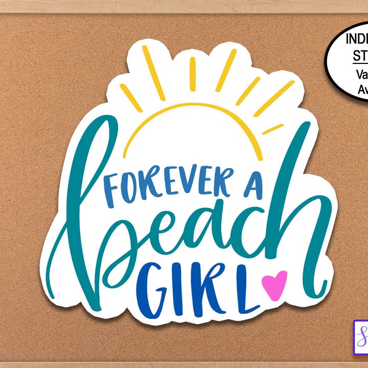 Forever A Beach Girl Best Friends Die Cut Sticker for wholesale by Swanky Bazaar