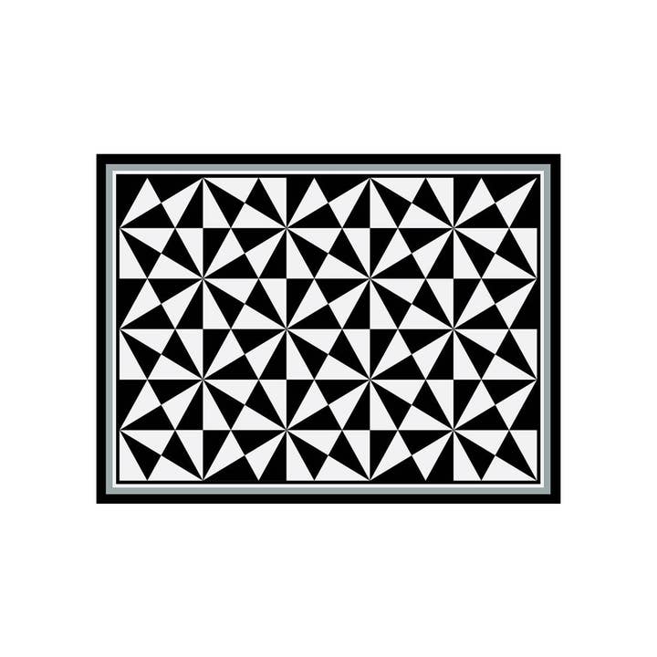 Davanti/VÃa Deco Home - Wholesale Floor Mat - Vinyl Floor Mat Black Pyramid