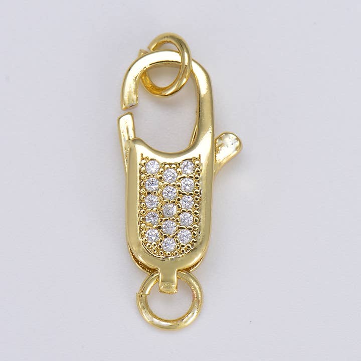 Gold Filled Lobster Claw Clasp CZ Micro Pave, CL240 for wholesale by Beads Creation