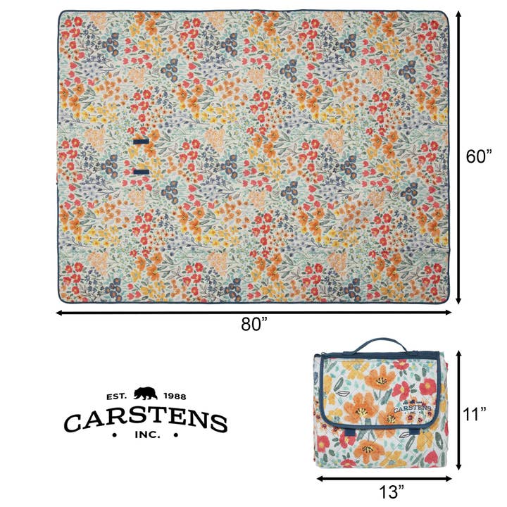 Carstens, Inc. - Wholesale Picnic Blanket - May Flowers Printed Picnic Blanket2
