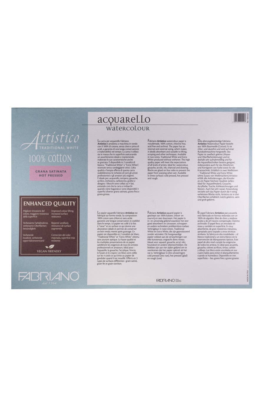 Chartpak, Inc. - Wholesale Sketchbook/Sketchpad - Fabriano Artistico Traditional White Watercolor Block26