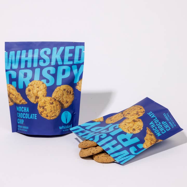 Vegan Crispy Cookies: Mocha Chocolate Chip for wholesale by Whisked by Jenna