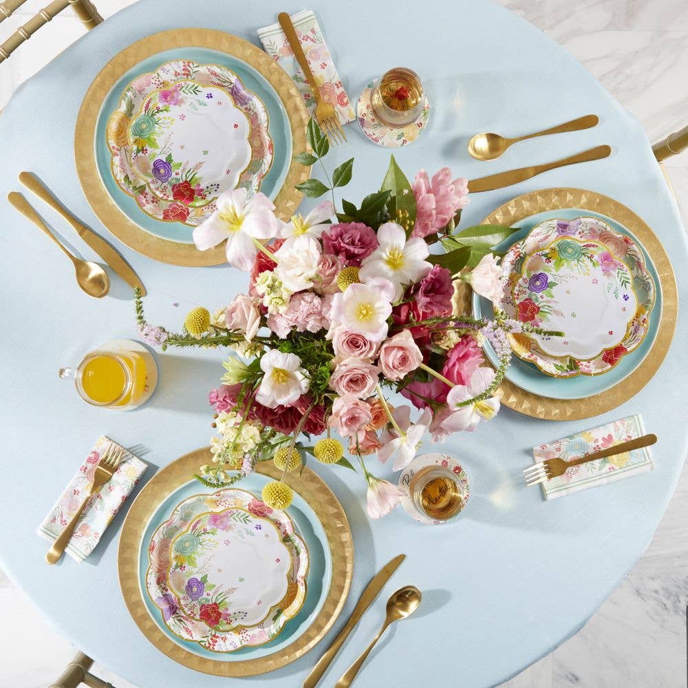 Kate Aspen - Vente Assiette jetable - Assiettes en papier premium Garden Blooms 18 cm (lot de 16)3