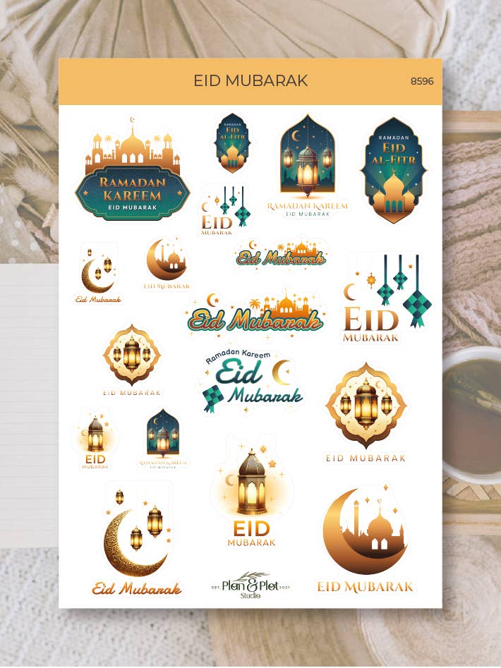 Pegatinas Eid Mubarak para venta al por mayor de Plan & Plot Studio