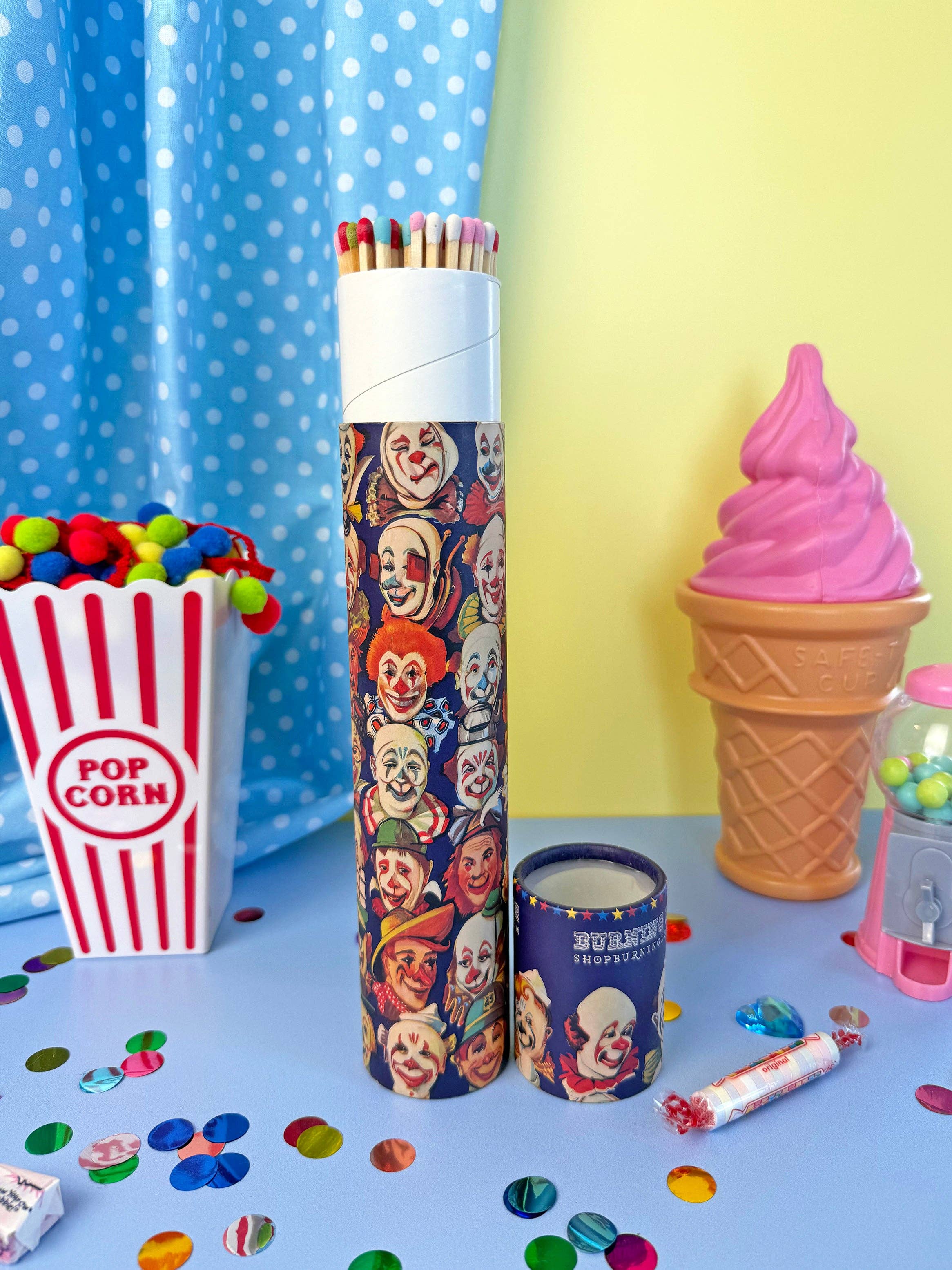A Shop of Things - Vente Allumettes - Allumettes Cylindriques XXL Clown2