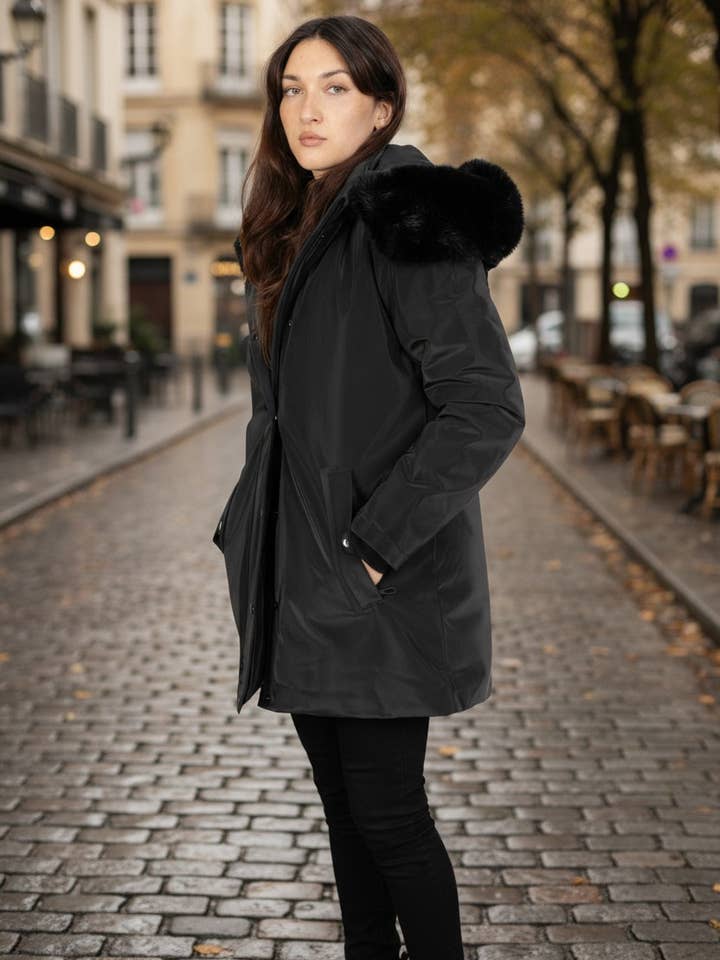 Saturne Paris - Order By Item (S To 5XL) - Wholesale Puffer Jacket - Women's - TG71W41 - Waterproof Warm - Plus Size2