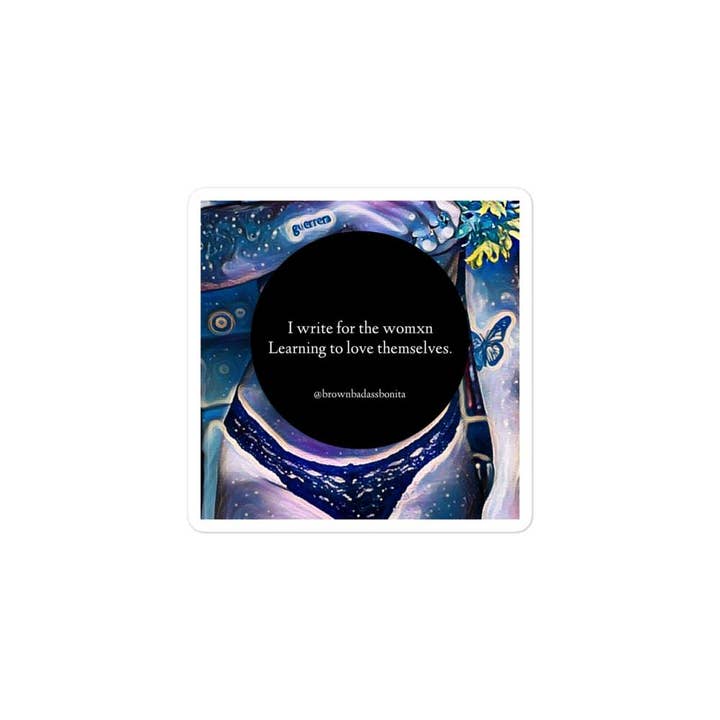 Ich schreibe für, Aufkleber für den Großhandel von Badass x Bonita