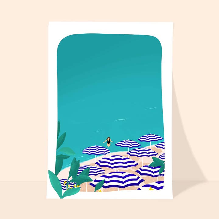 Jade Piol - Vendita all'ingrosso Poster - Spiaggia italiana - Poster dai colori caldi e vivaci0