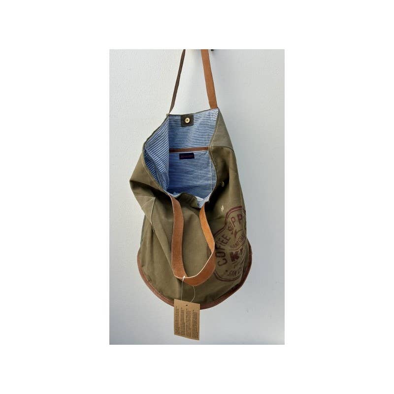 Casa Natura Design SL - Wholesale Beach Bag - Retro Beach Bag Rr40 Made from Recycled Military Canvas8