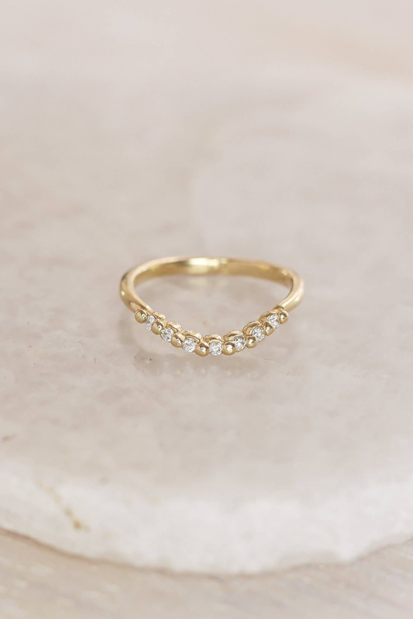 Lacee Alexandra Jewelry - Vente Bague avec plusieurs pierres - Bague contour intemporelle en or massif7