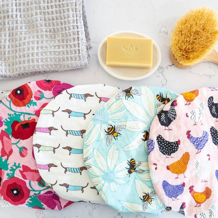 Allgifts Australia - Wholesale Showercap - Linen Shower Cap - Sausage Dogs