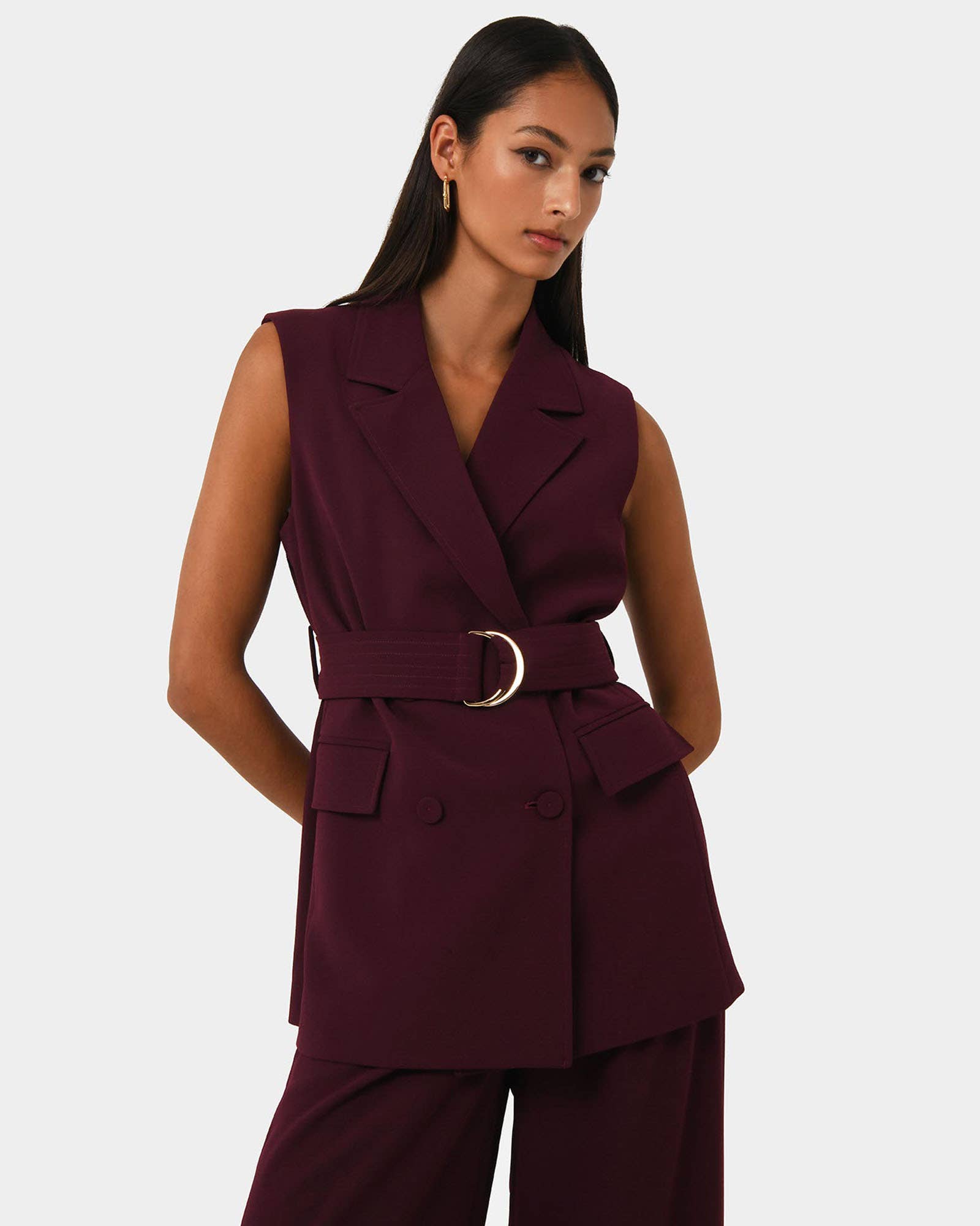 Forcast – wholesale Suit vest – Women′s – Forcast Women's Rumy Double Breasted Vest11