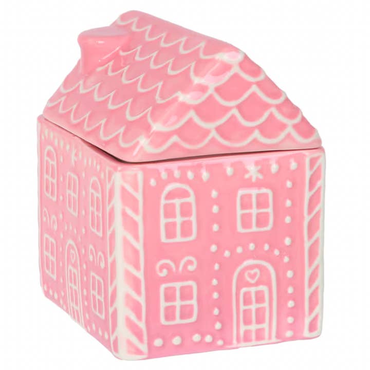 14oz Keramische Roze Peperkoekhuis Geurkaars voor wholesale door Dunn Deals