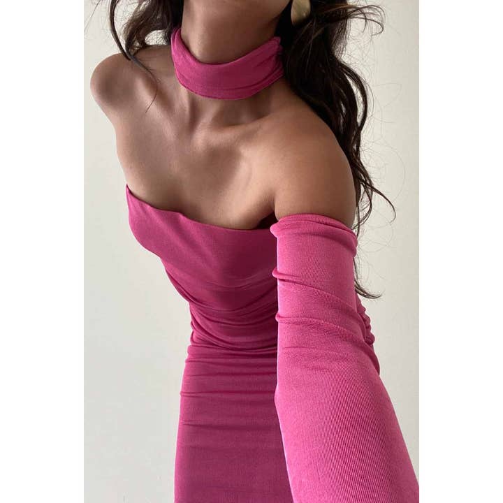 Et Clet – wholesale Dress – Women's – SLINKY CUT OUT CHEST MIDI DRESS2