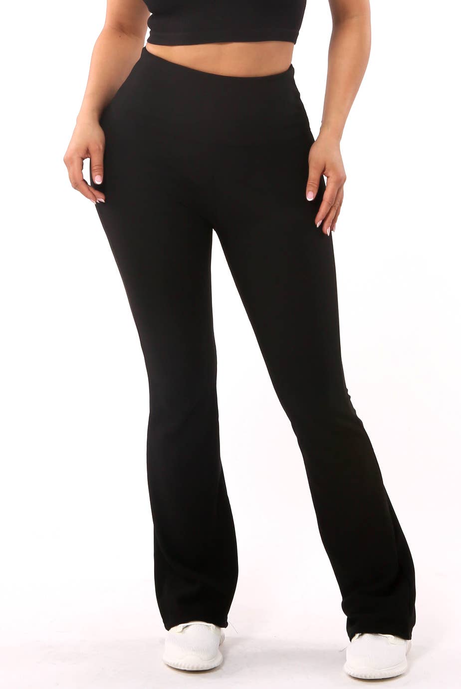 REDFINCH APPAREL INC - Wholesale Pants - Women's - Womens High Waist Rib Knit Tummy Control Flare7