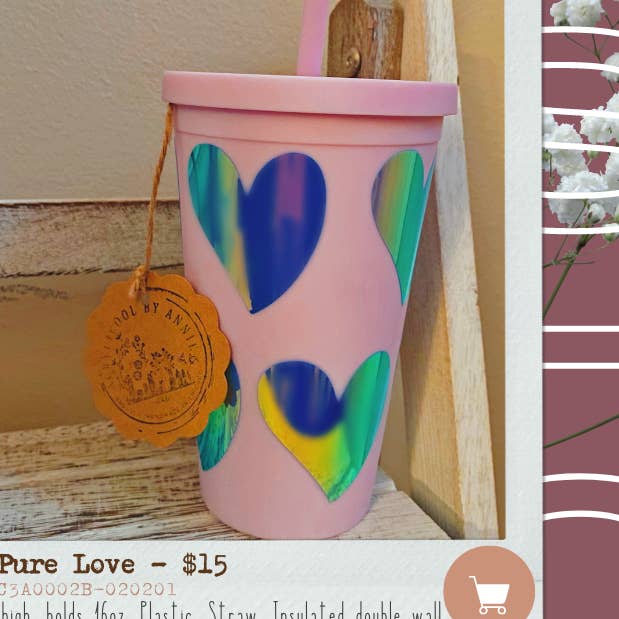 Pure Love - Acrylic Cup for wholesale by Acrylicool by Annie