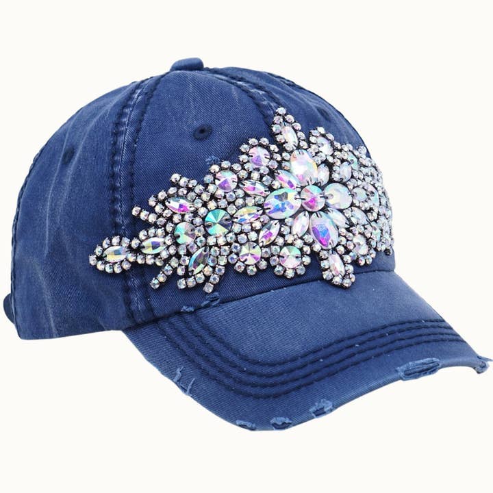 Olive & Pique - Wholesale Baseball Cap - Women's - Abstract Bejeweled Bling Glitz Cap, Adjustable2