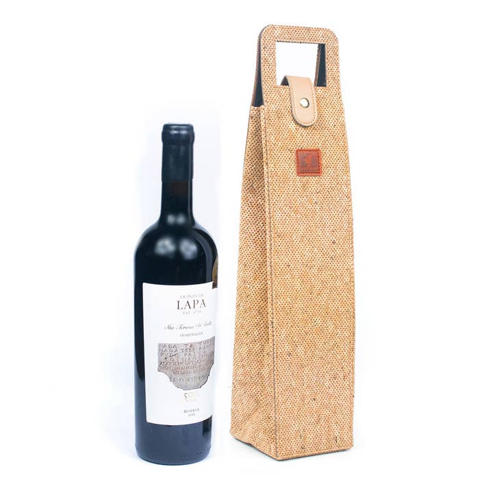 Meninas Bonitas Cork – wholesale Wine gift bag – Natural cork wine packaging and carrying gift bag L-866