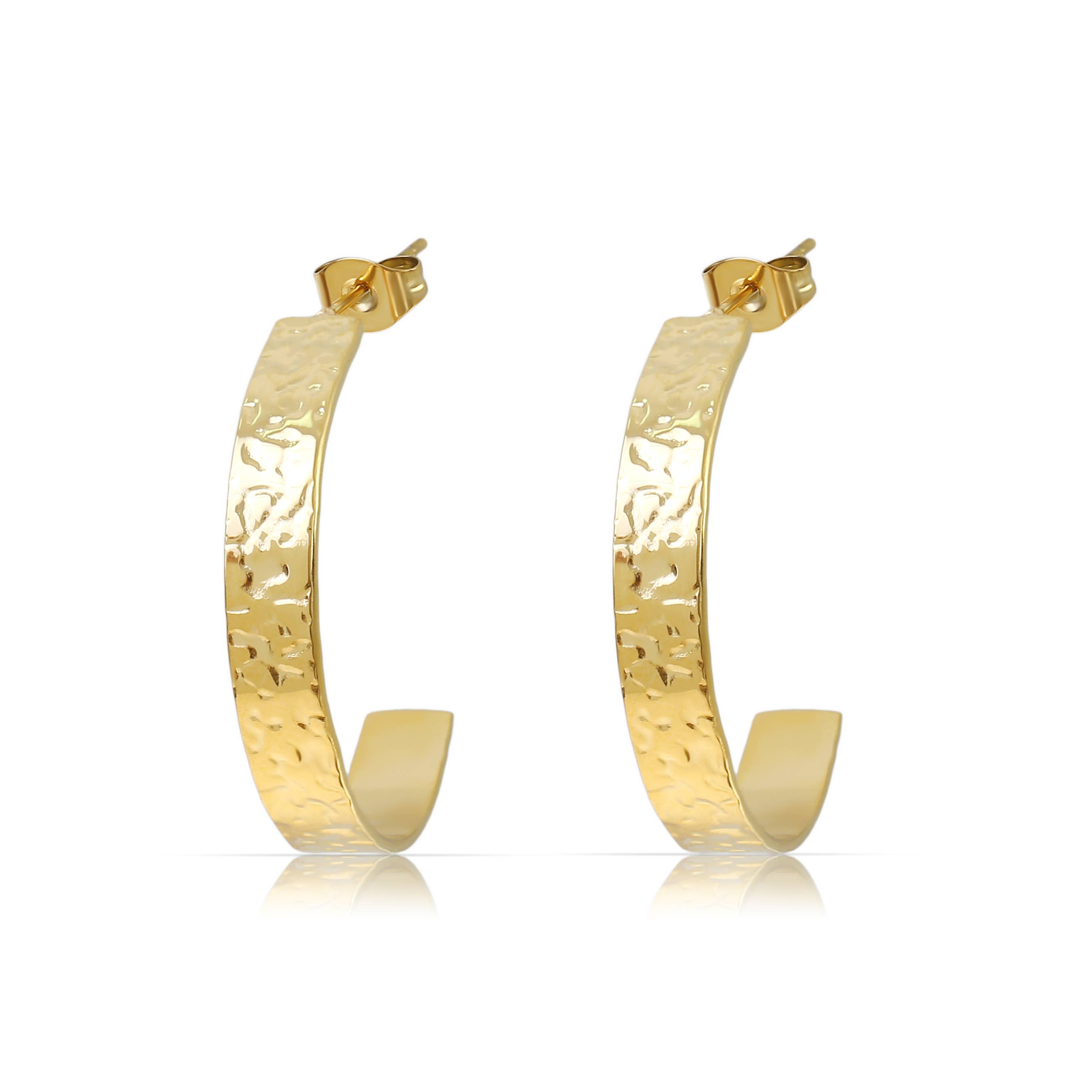 Made By Nami - Wholesale Hoop Earrings - Gold hoop earrings made of stainless steel1